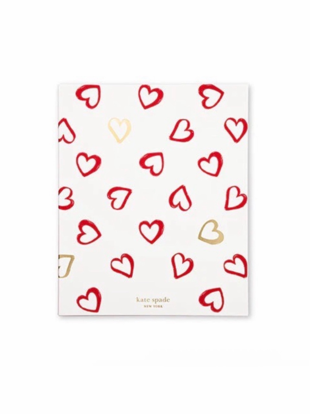 Kate Spade Concealed Spiral Notebook, Brushstroke Hearts